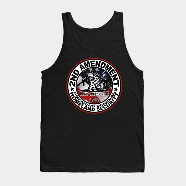 2nd amendment americas original homeland security Tank Top by  The best hard hat stickers 